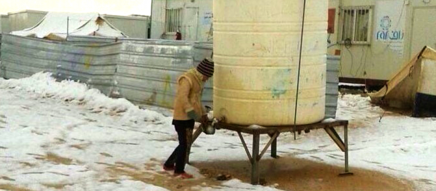Providing clean water to Syrian refugees, January 2015