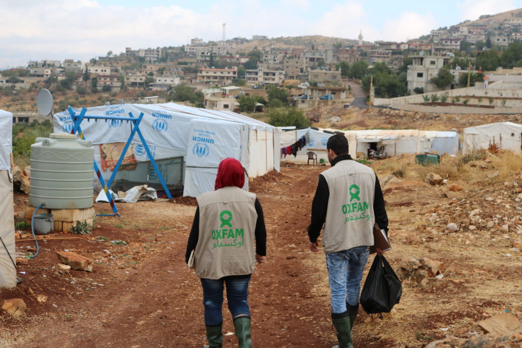 Oxfam staff responding to Syrian refugee crisis in Bekaa Valley, Lebanon
