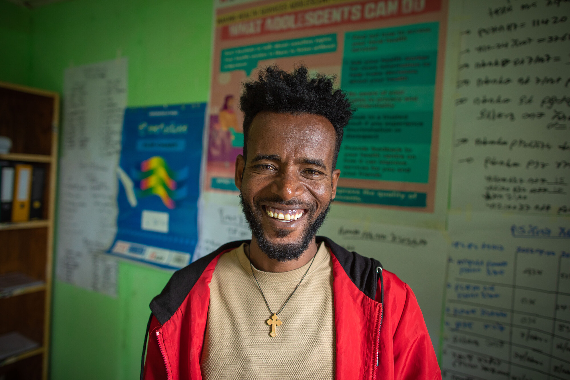 Aberaw Mamo, a nurse at the BirBir health clinic, finds hope in his work at the newly rebuilt sexual and reproductive health clinic. Photo: Petterik Wiggers/Oxfam